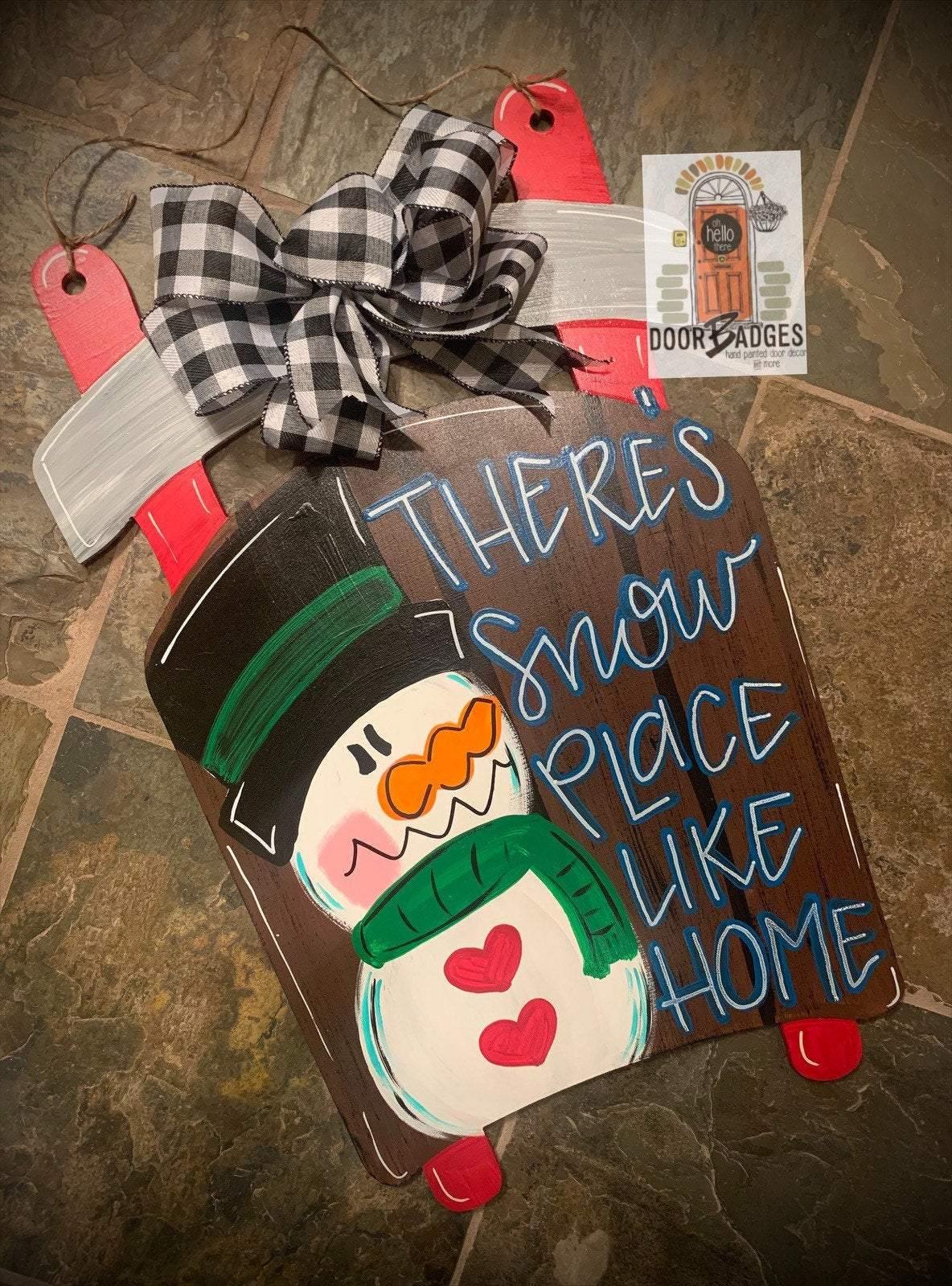 Christmas Sled Door Hanger - Christmas Sign