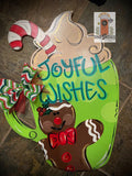 Christmas Door Hanger - Hot Chocolate Door Decor -