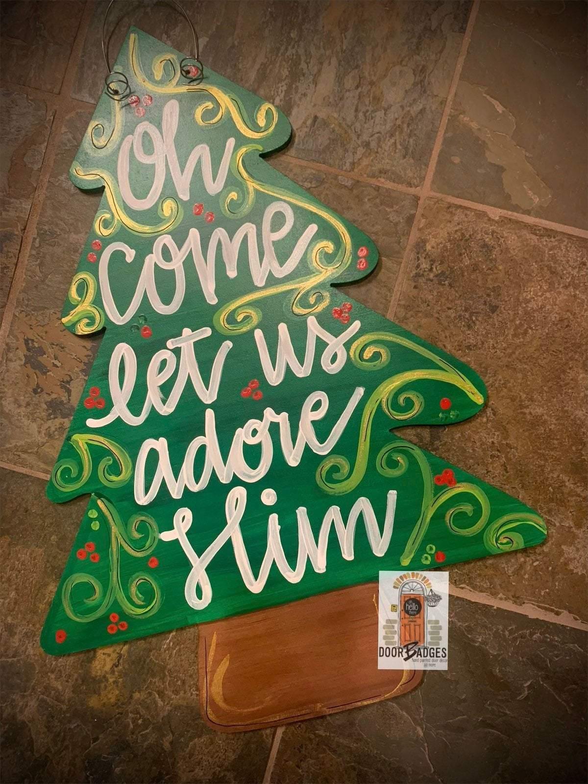 Christmas Door Hanger - Tree Door Decoration