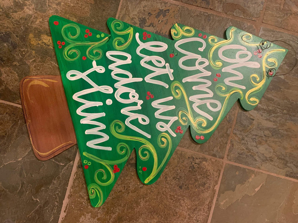 Christmas Door Hanger - Tree Door Decoration