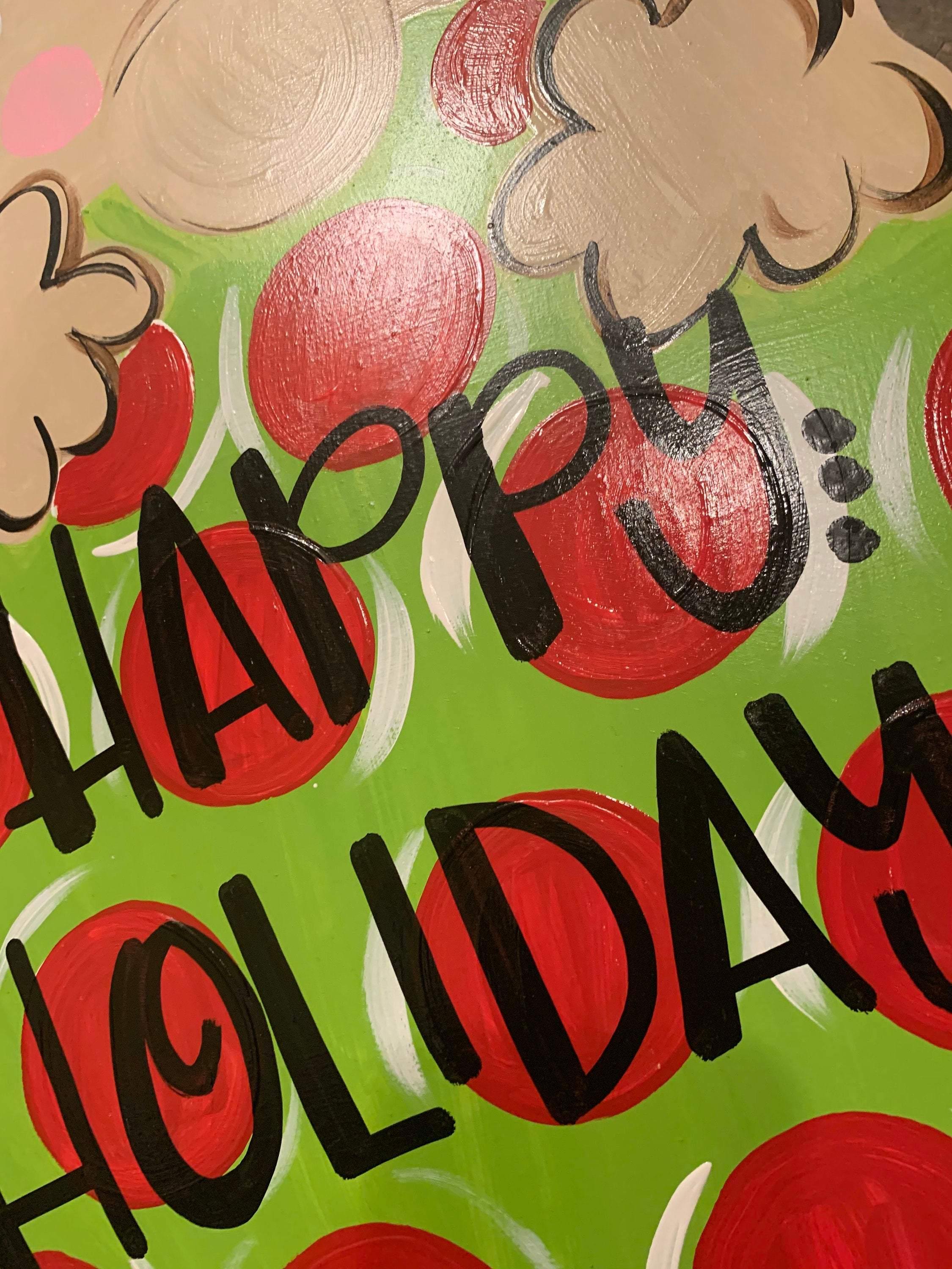 Christmas Elf Door Hanger - Elf Ornament Gift -  Christmas Ornament Door Decor - Holiday Ornament