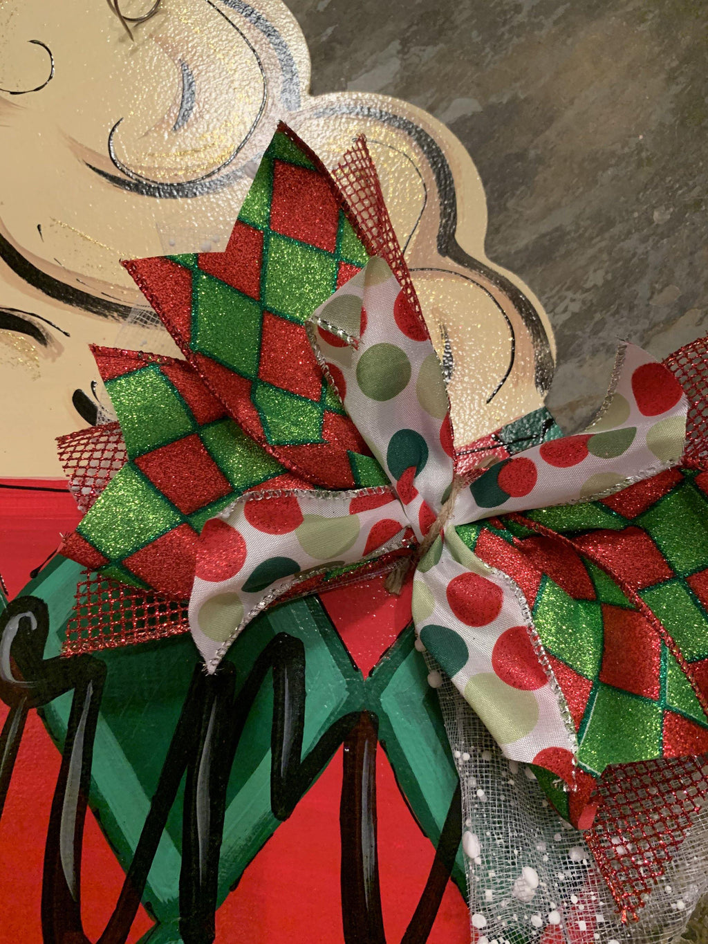 Christmas Door Hanger - Hot Chocolate Door Decor -