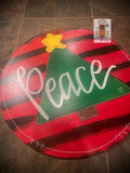Christmas Tree Door Hanger - Peace -