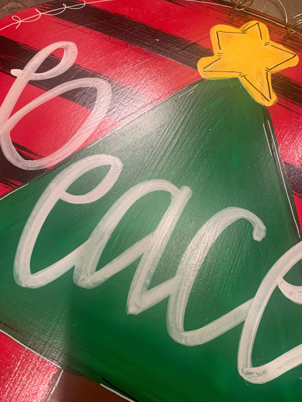 Christmas Tree Door Hanger - Peace -
