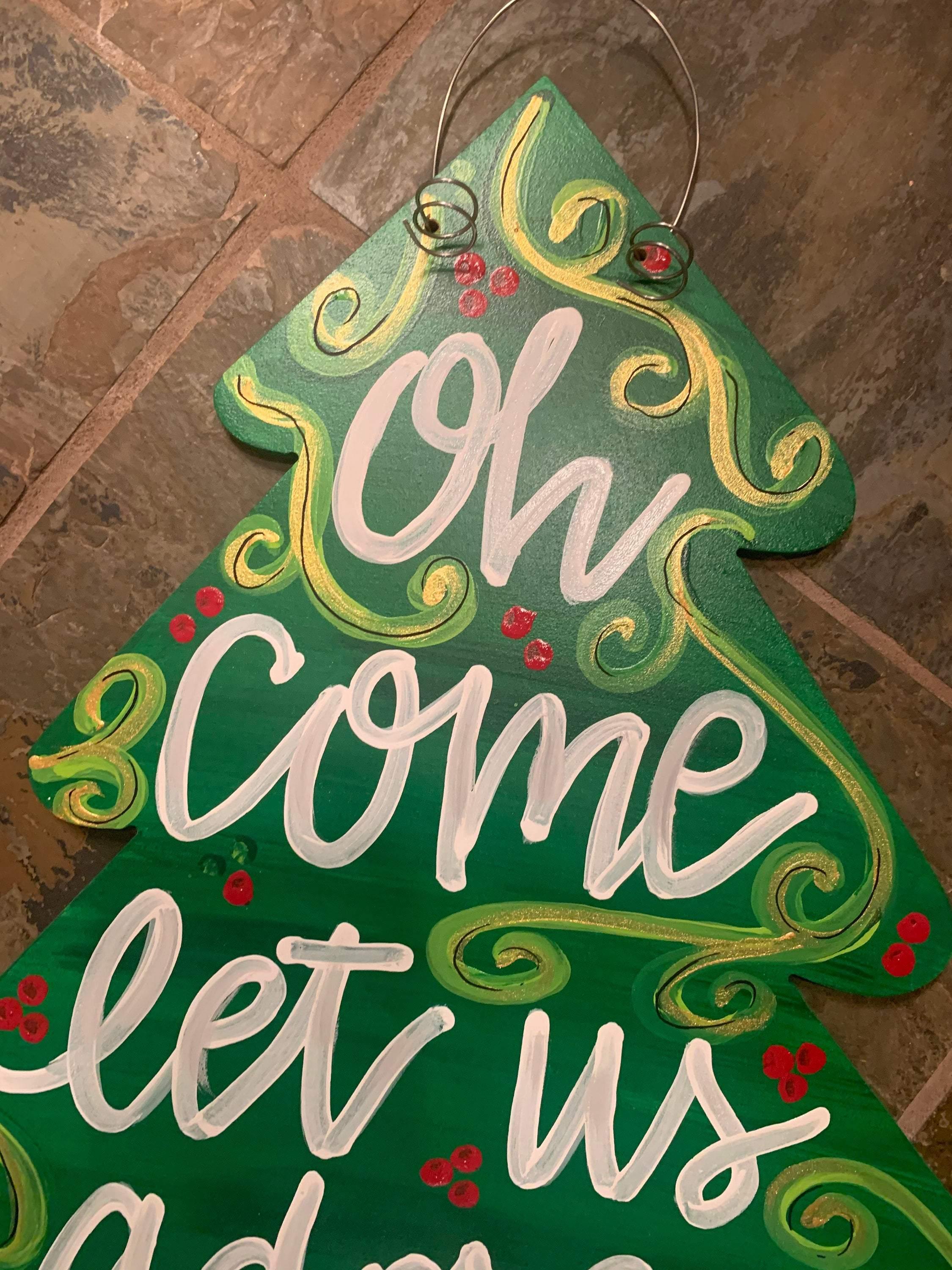 Christmas Door Hanger - Tree Door Decoration