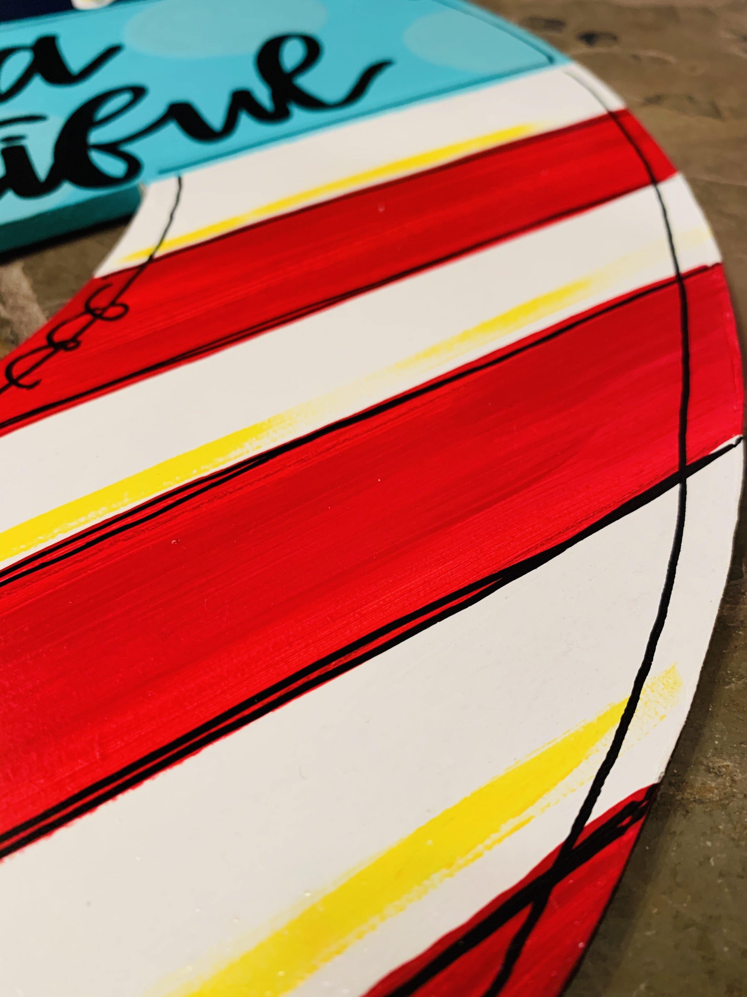 America the Beautiful round cutout - July 4th Door Hanger