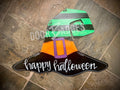 Halloween Witch Hat Door Hanger- Witch Door Decor-Spooky-Fall-Wreath-wood cut out-hand painted door hanger
