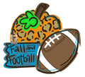 Fall & Football Door Hanger - Sport door Decor -  hand painted personalized door hanger