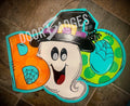 Halloween Boo Door Hanger- Ghost Door Decor-Spooky-Fall-Wreath-wood cut out-hand painted door hanger
