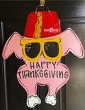 Friends Turkey Door Hanger - Fall - Autumn - harvest - Thanksgiving - wood cut out hand painted door hanger