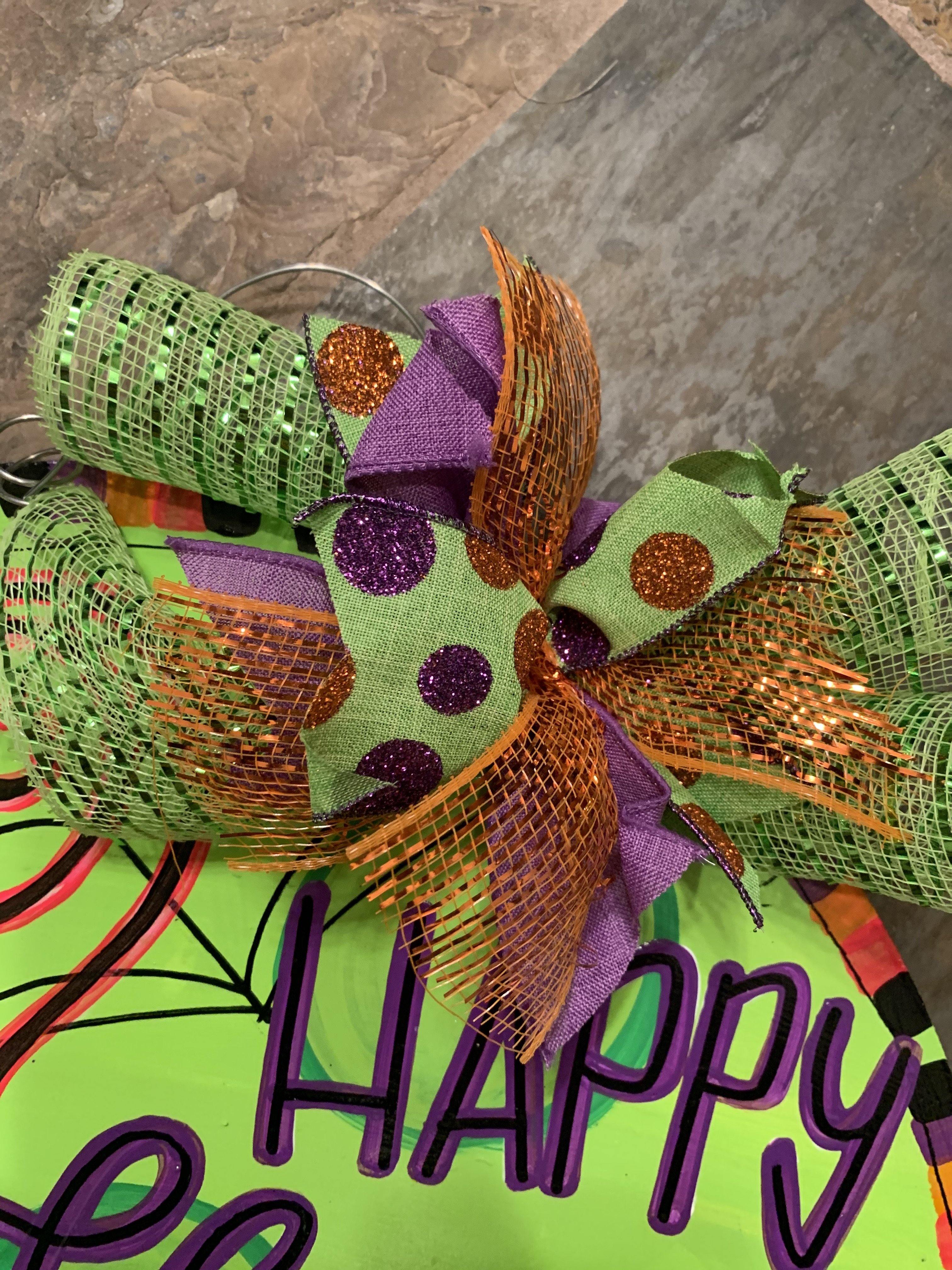 Halloween Spider Door Hanger- Spider Door Decor-Spooky-Fall-Wreath-wood cut out-hand painted door hanger