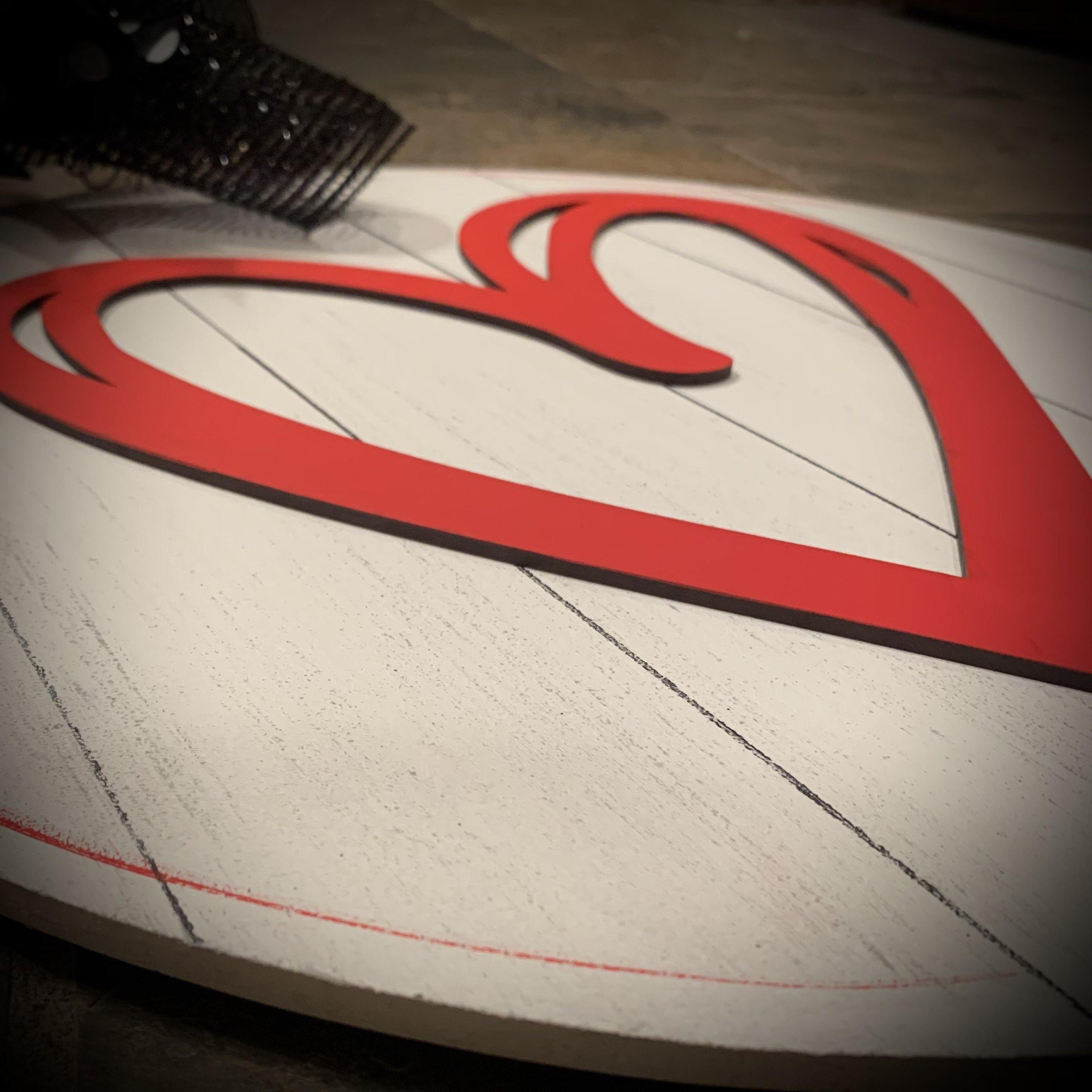 3D Valentine Heart Door Hanger - Valentines Day door Decor - valentine wreath - love hand painted personalized door hanger