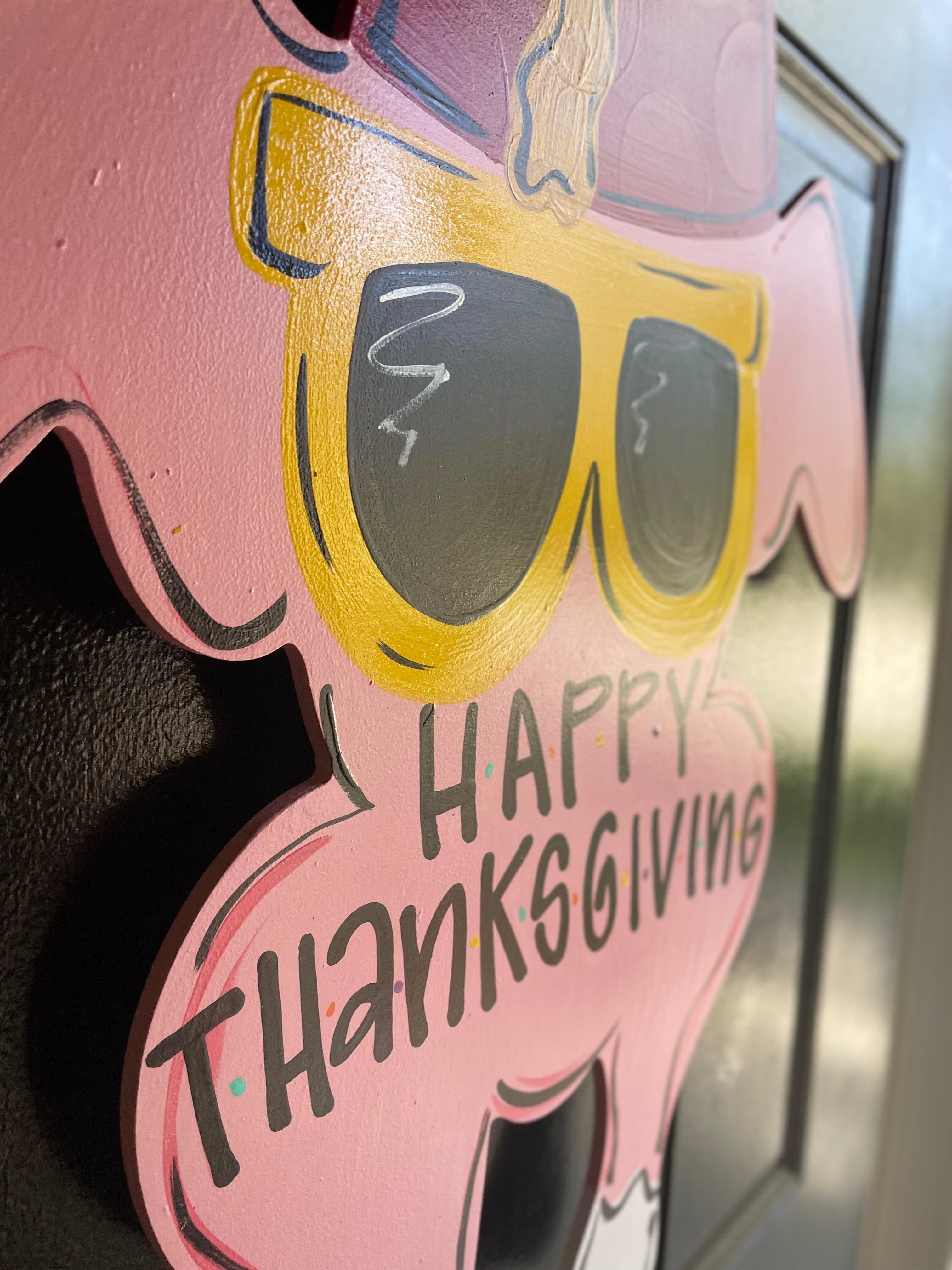 Friends Turkey Door Hanger - Fall - Autumn - harvest - Thanksgiving - wood cut out hand painted door hanger