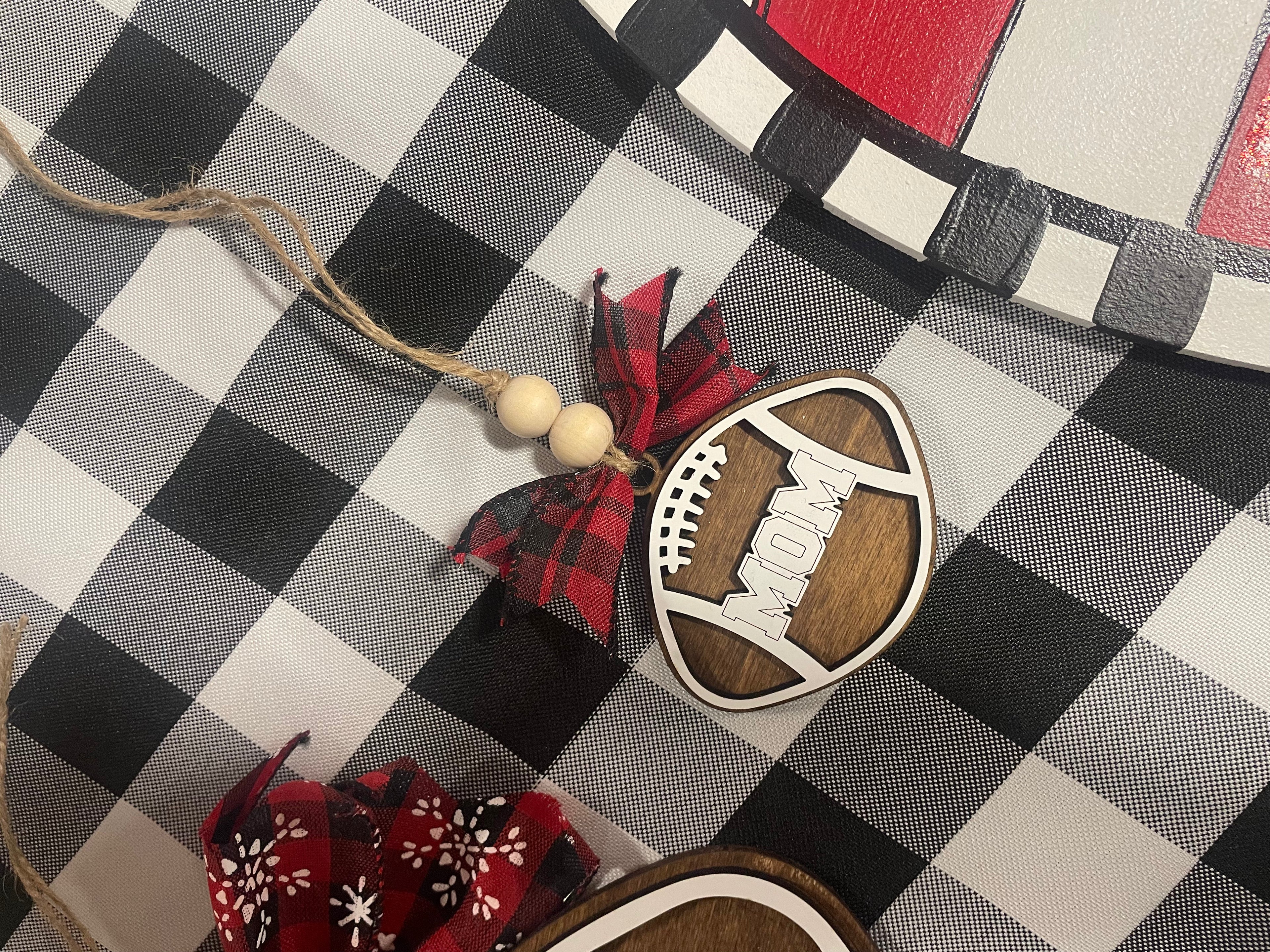Football Mom Car Charm