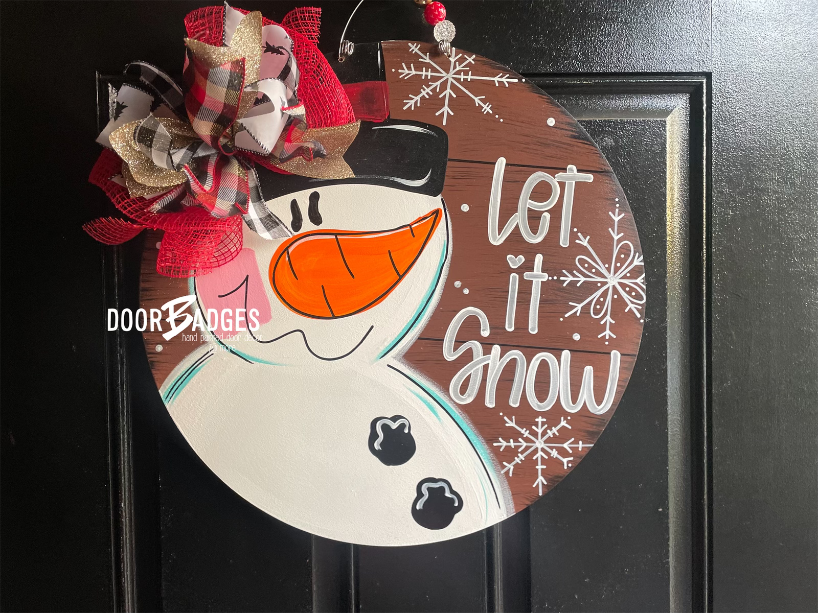 Christmas Snowman Door Hanger -WHS FB