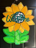 Fall Sunflower Door Hanger - Sunflower Decor -  Harvest Door Decor - Fall Flowers - Hand Painted