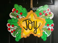 Christmas Star Joy Farmhouse Door Hanger - Joy Door Decor -  Holiday Door Decor, Christmas Wreath - Merry Christmas