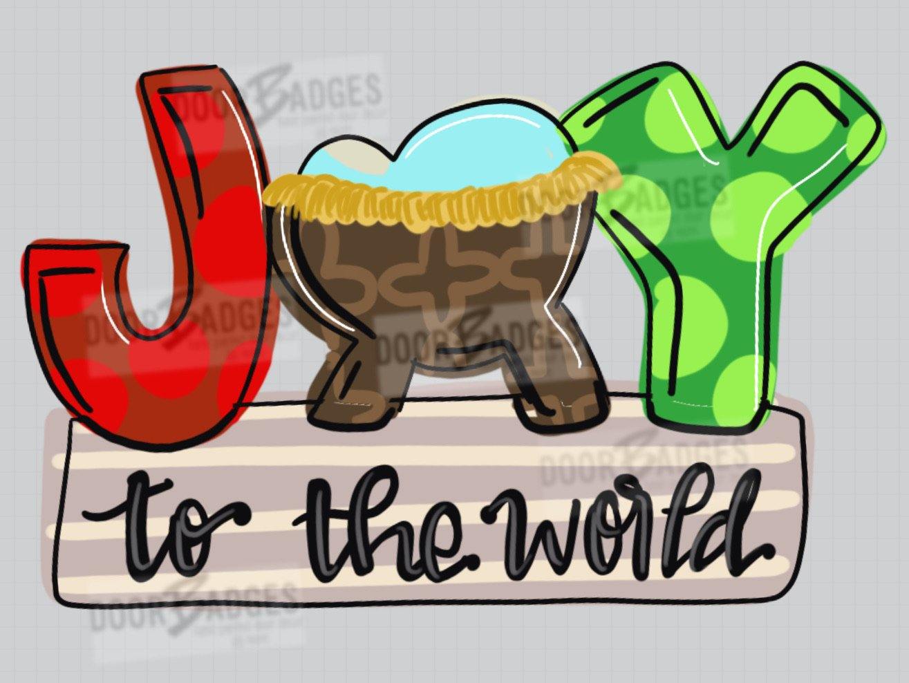 Christmas Joy Nativity Door Hanger - Religious Door Decoration