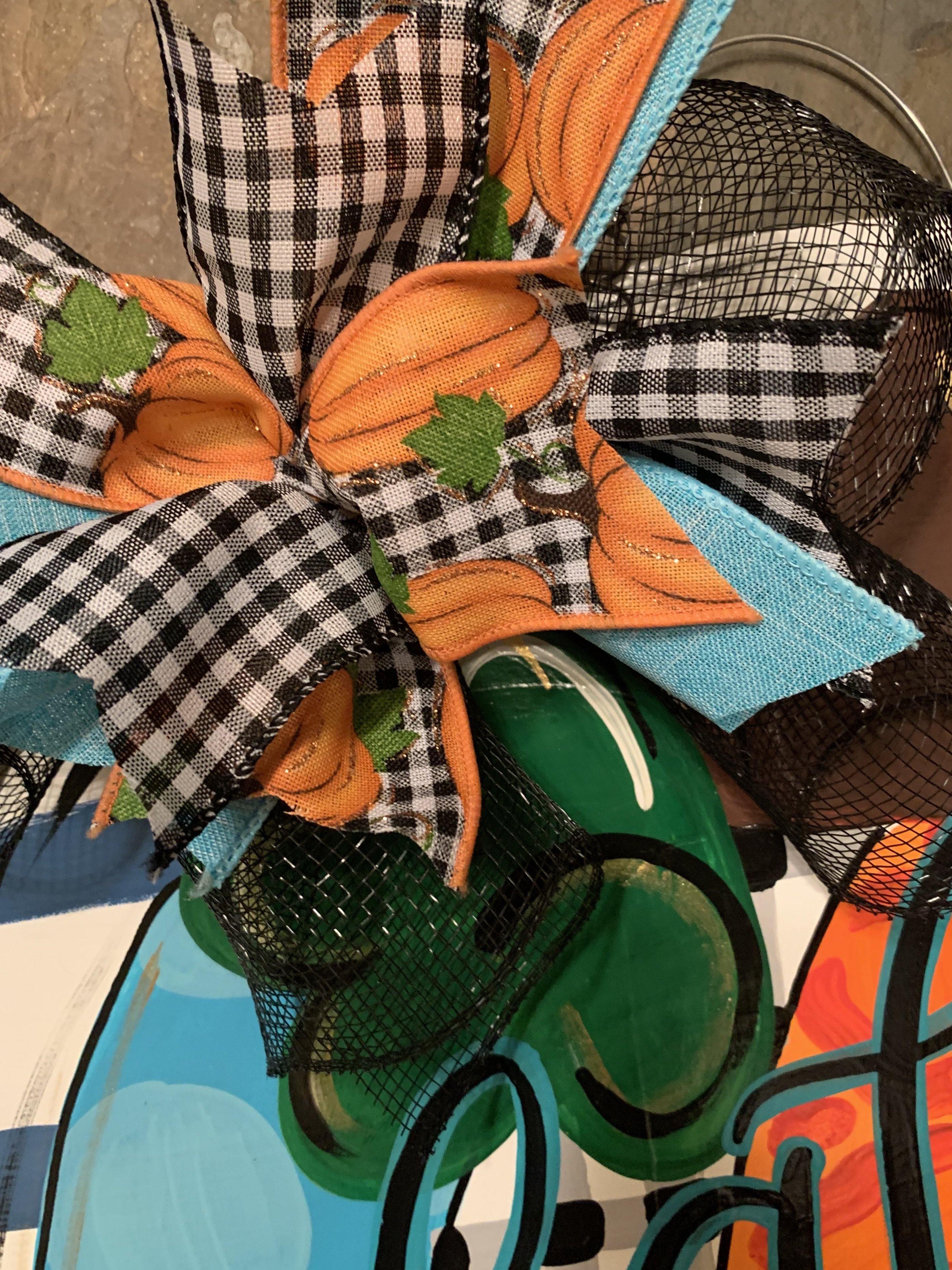 Fall Pumpkin Door Hanger - Blue - Fall - Autumn - harvest - Thanksgiving -  pumpkin - thankful - cut out hand painted door hanger
