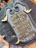 Halloween Ooky Door Hanger- Spooky-Fall-Wreath-wood cut out-hand painted door hanger