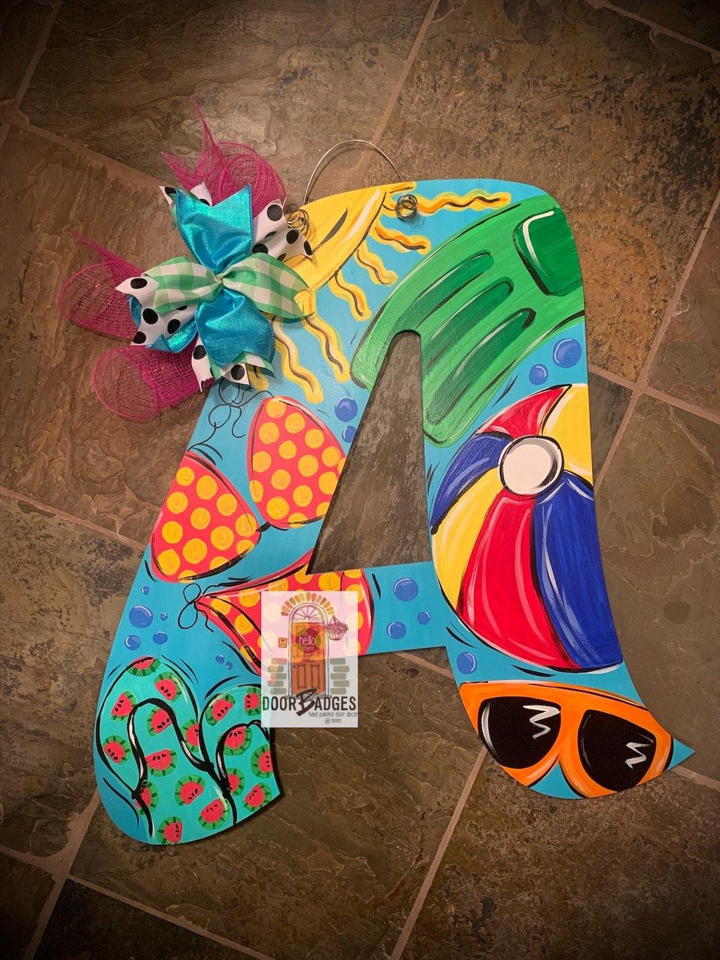 Monogram Letter Door Hangers - Summer - Pool - Fall - Christmas - Floral