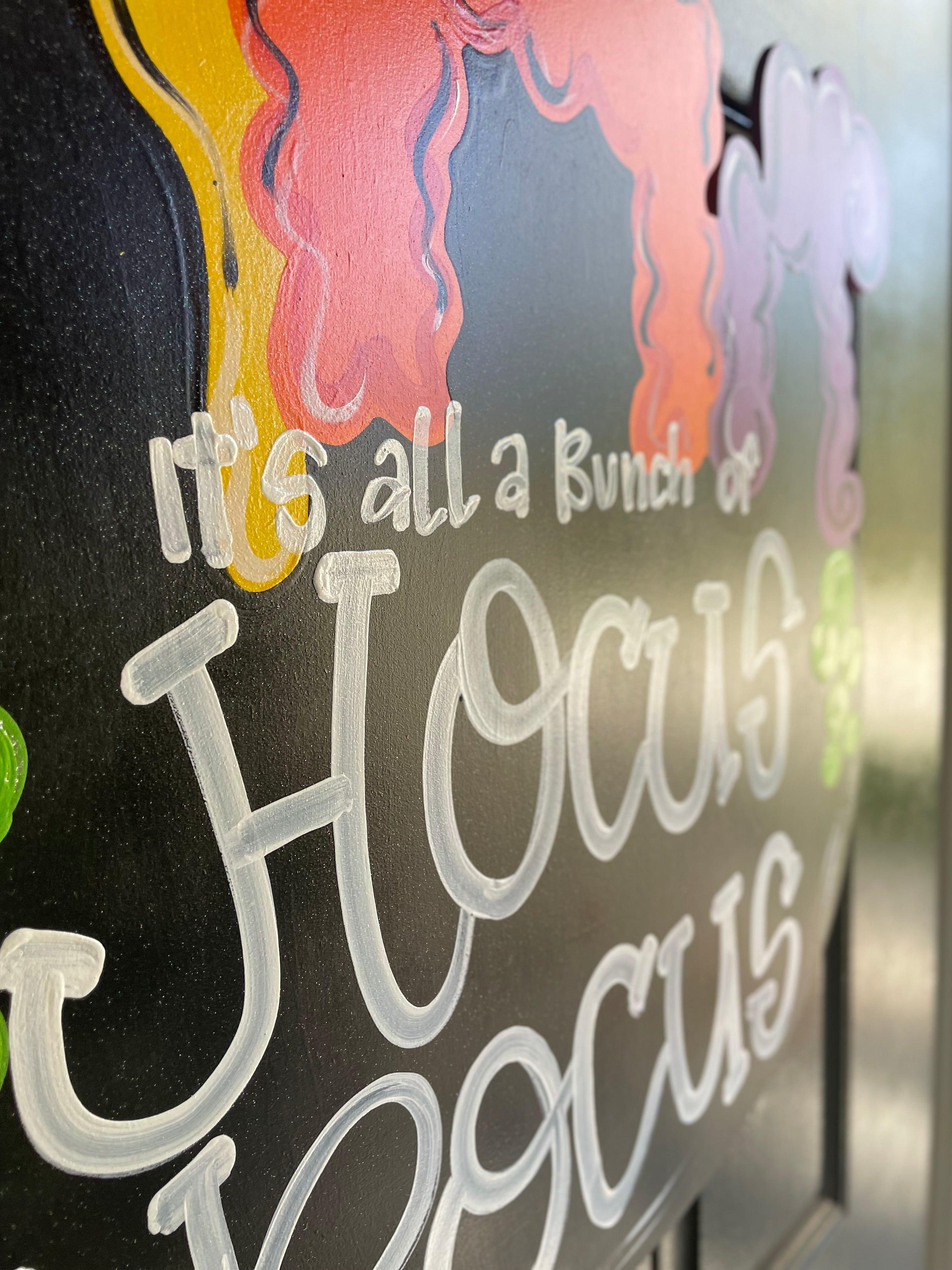 Halloween Witch Caldron Door Hanger- Hocus Pocus Door Decor-Spooky-Fall-Wreath-wood cut out-hand painted door hanger