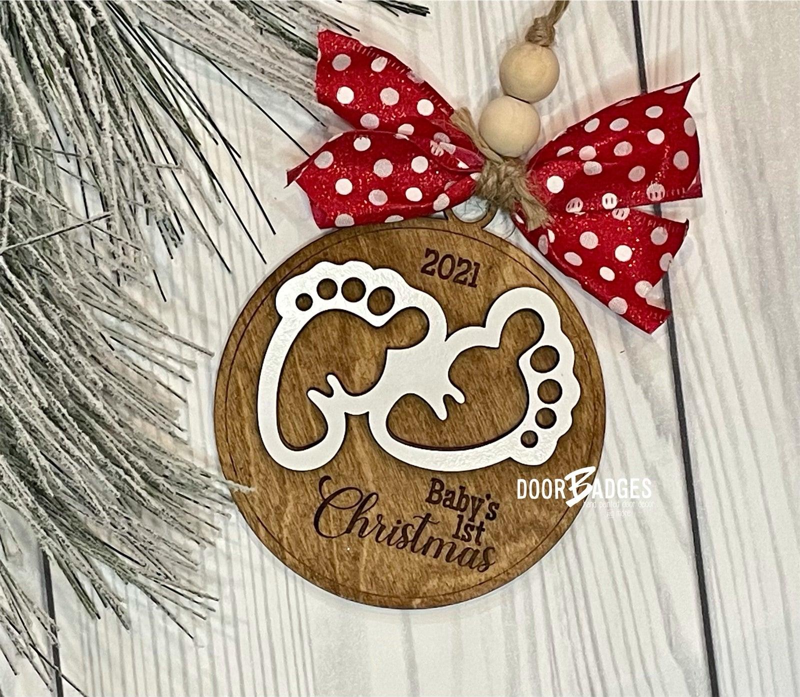 Christmas Ornament - Baby’s First Christmas Wooden Ornament