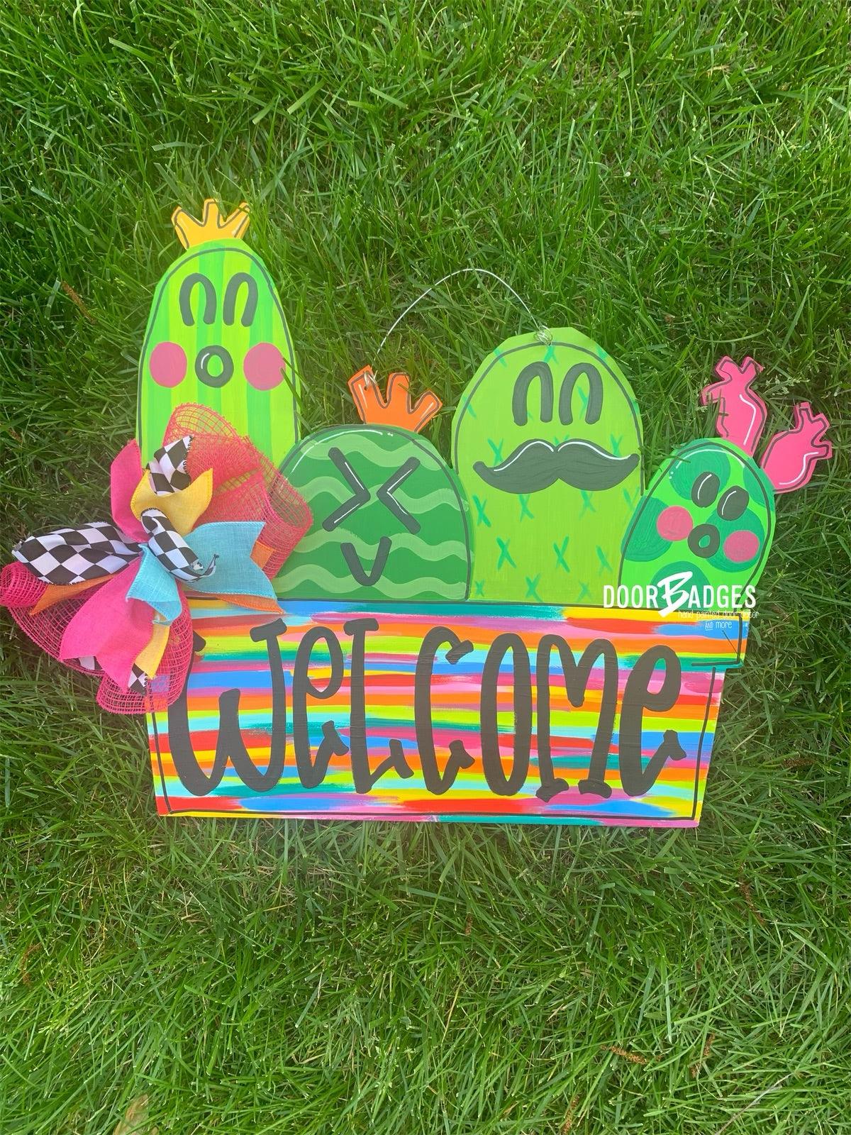 Cactus Door Hanger - Cactus Family door hanger